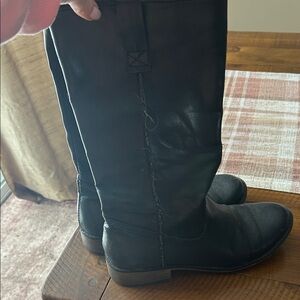 MIA Black Leather Knee-High Boots